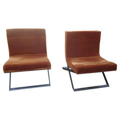 Pair of Italian Mid-Century Modern Club Chairs