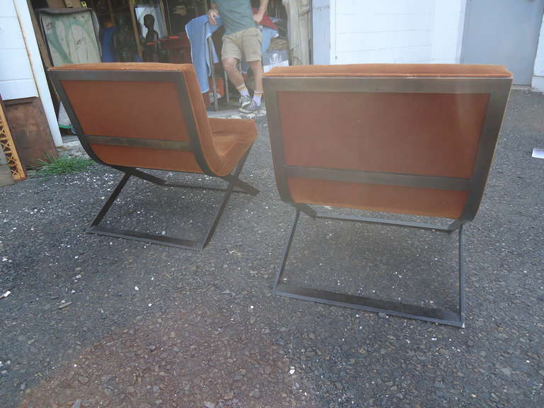 Late 20th Century Pair of Italian Mid-Century Modern Club Chairs