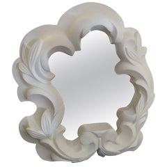 1940s Molded Plaster Asymmetrical Shaped Mirror