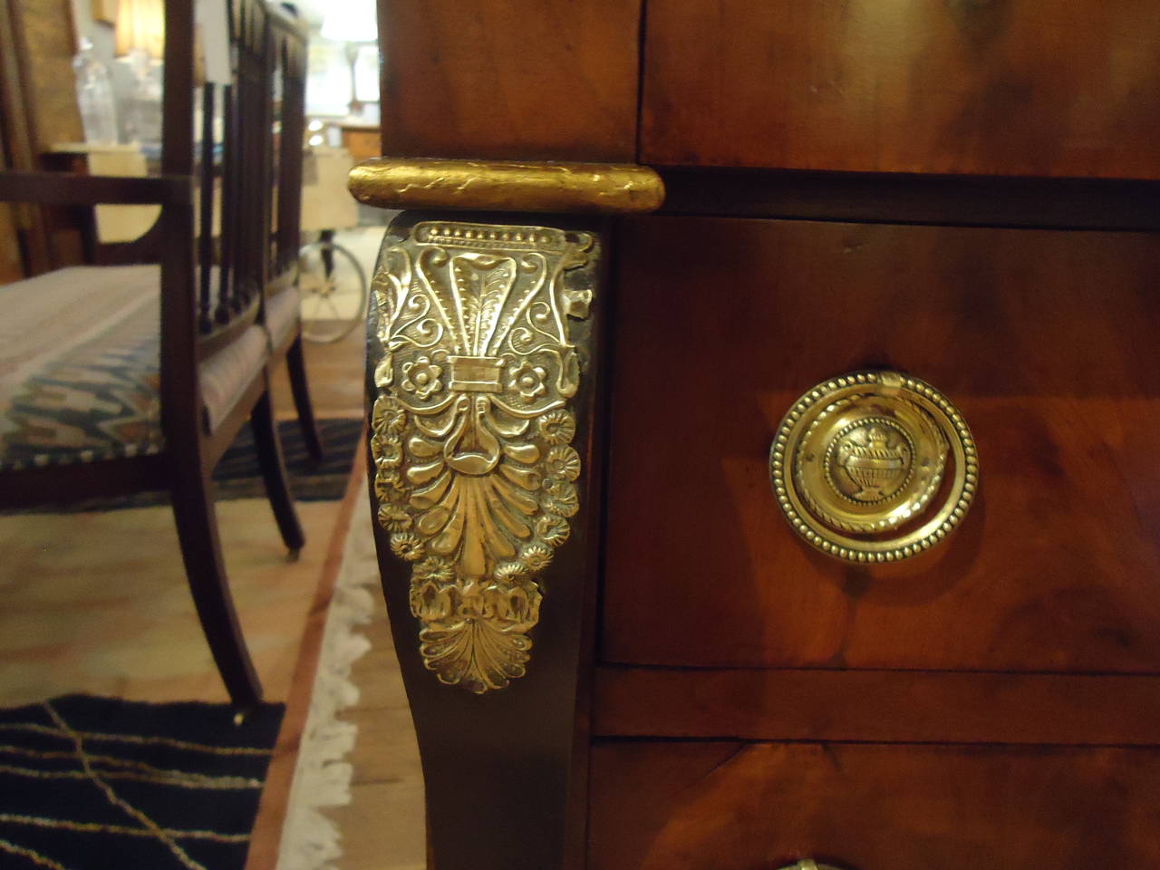 19th Century Petite French Empire Chest of Drawers In Excellent Condition In Hopewell, NJ