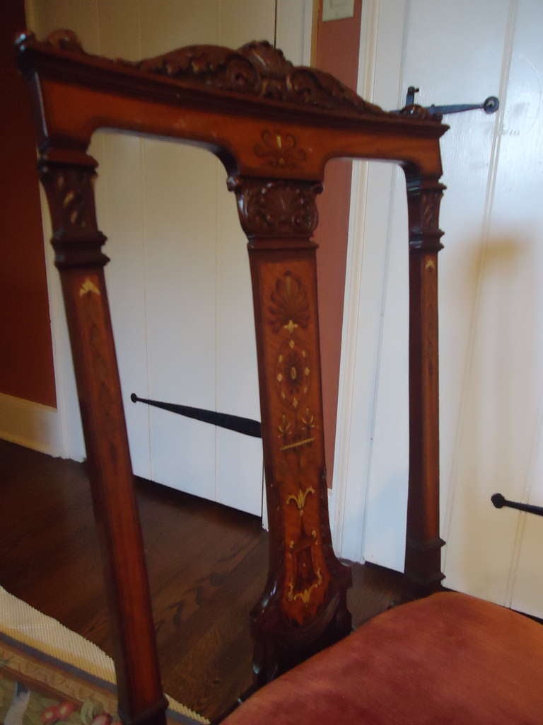 Lovely Edwardian Inlaid Single Desk Chair In Excellent Condition In Hopewell, NJ