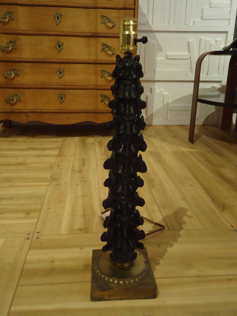 Noir Goat Vertebrae Lamp