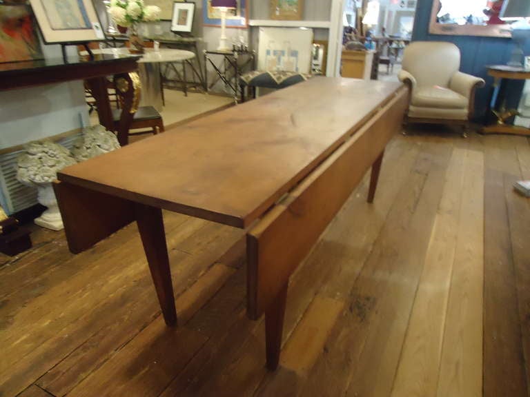 Pine Antique Drop Leaf Farm Table