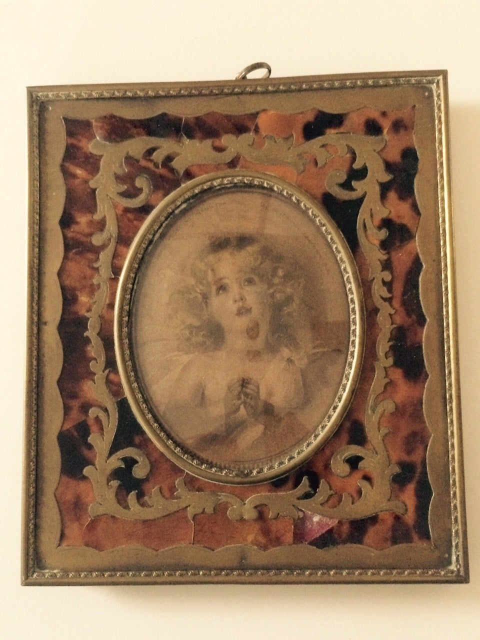 Pair of Antique Portraits in Boulle Frames 1