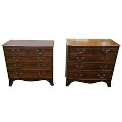 Antique Pair of 19th century Mahogany Bachelor Chests