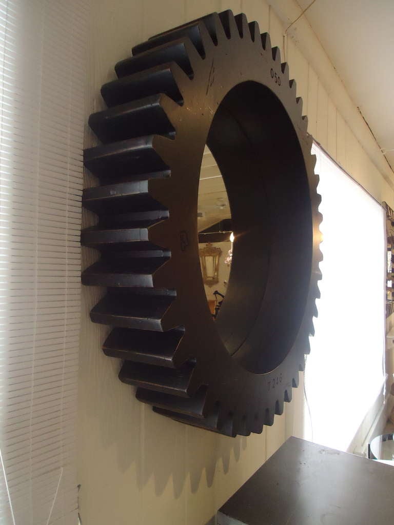 Industrial Factory Chic Heavy Gauge Gear Mirror