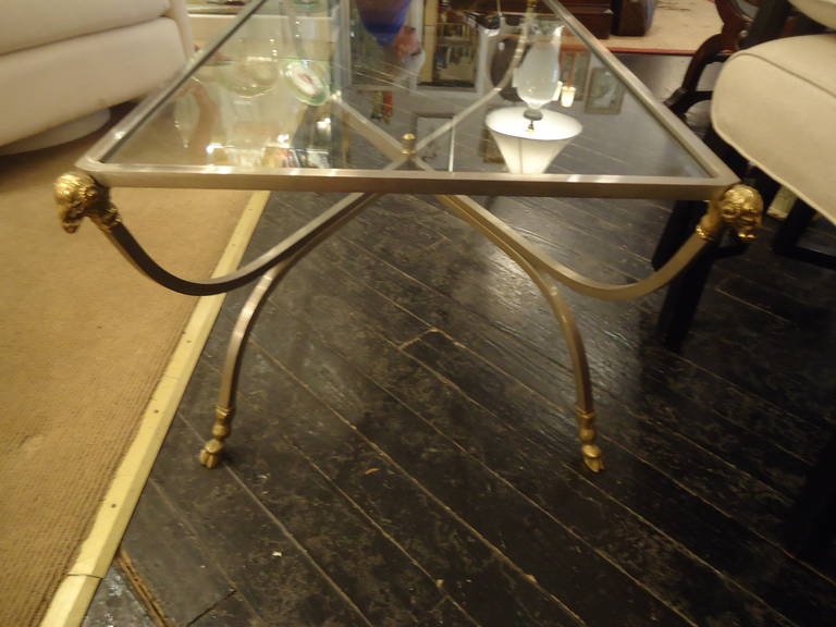 American Steel and Brass Maison Jansen Style Table