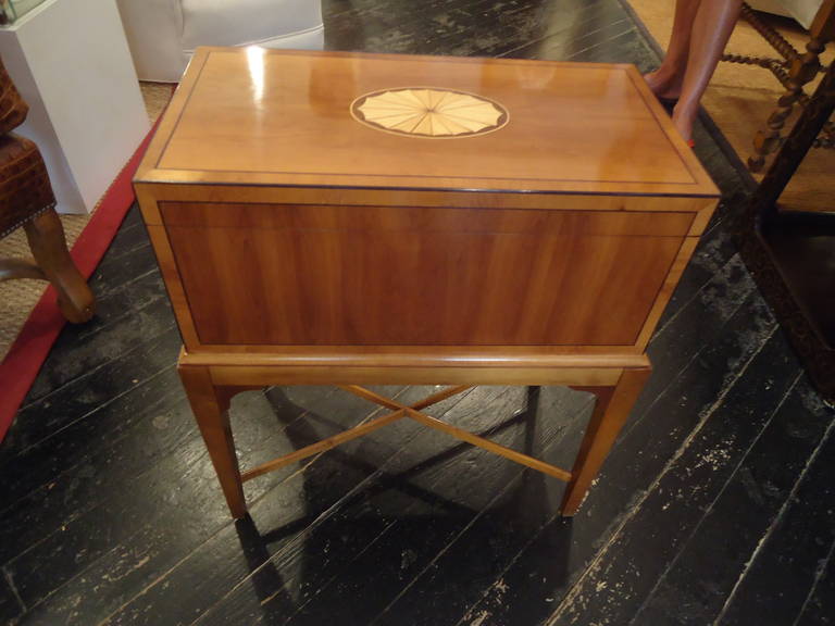 Mahogany and Satinwood Box on Stand