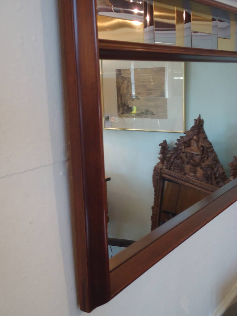 Cool MidCentury Modern Long Horizontal Mirror at 1stDibs large