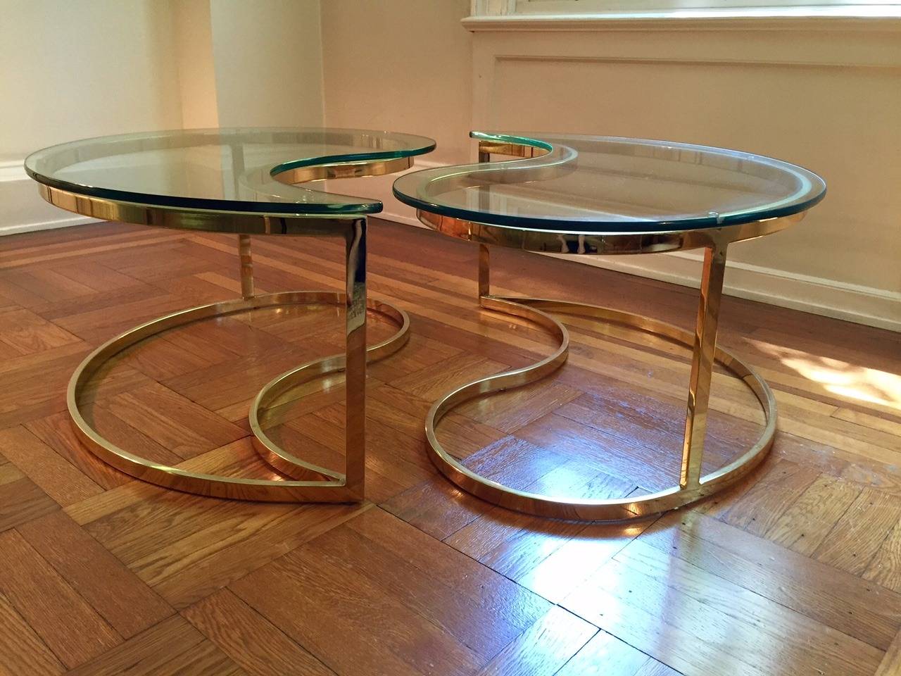 Yin yang coffee table glass online