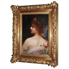 Antique Portrait of Redheaded Lady
