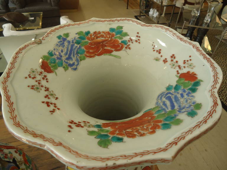 Porcelain Pair of 19th Century Fukagawa Vases