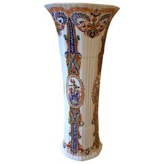 Handpainted for Tiffany Elongated Porcelain Vase