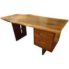 Superb Nakashima Style Walnut Desk