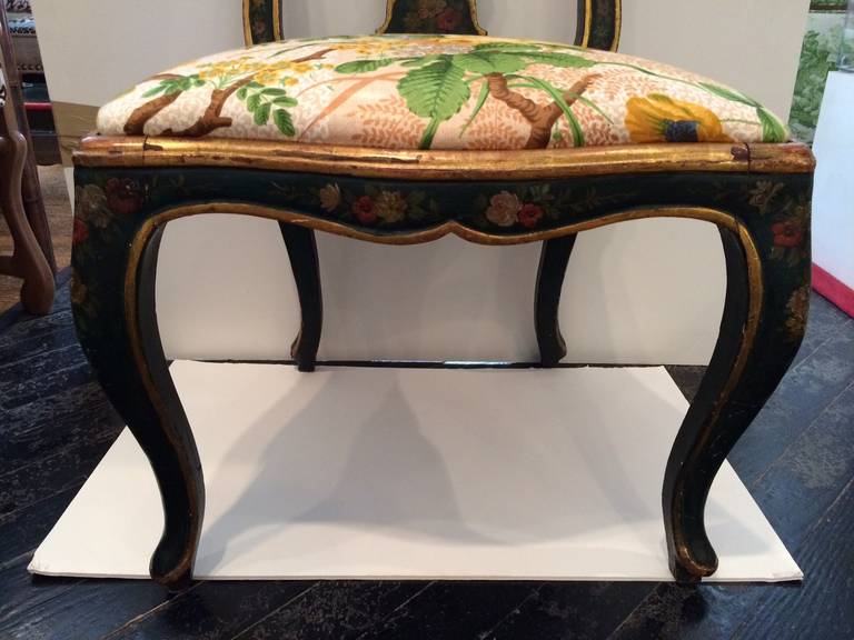 Pair of Lovely Hand-Painted Venetian Side Chairs 1