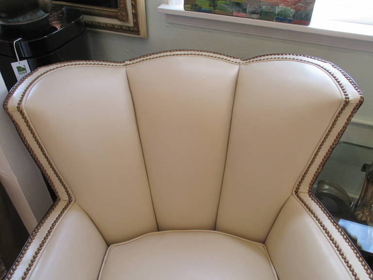 Pair of Hancock and Moore Art Deco Style Tulip Chairs In Good Condition In Hopewell, NJ