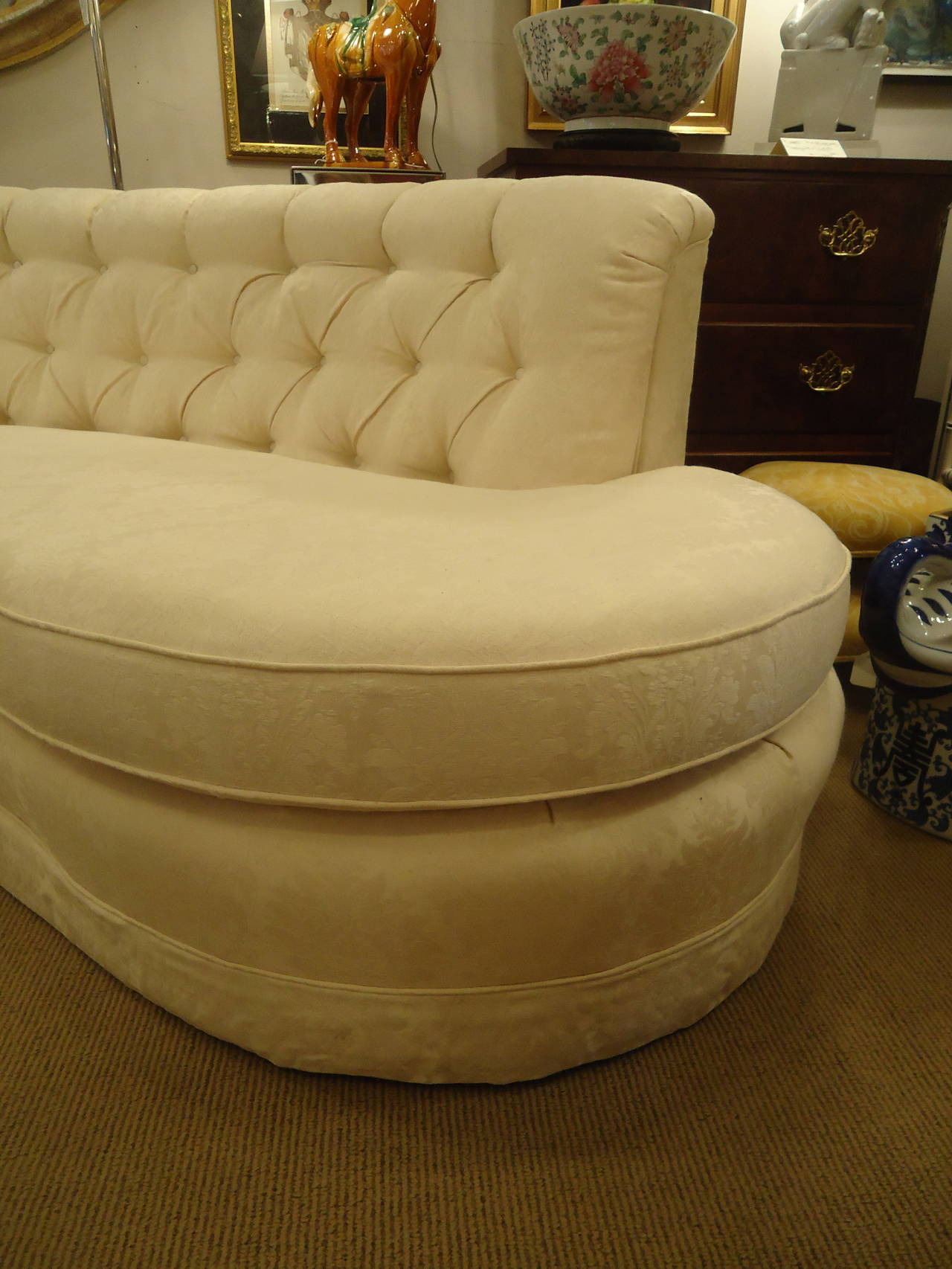 American Vintage Serpentine Long and Sexy Custom Sofa