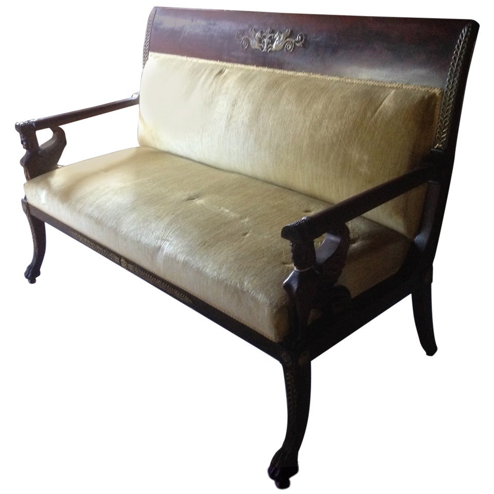 Antique French Empire Loveseat