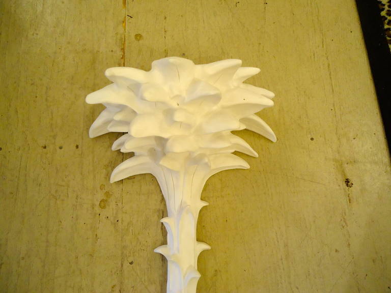 Unknown Pair of Fabulous Serge Roche Style Plaster Sconces