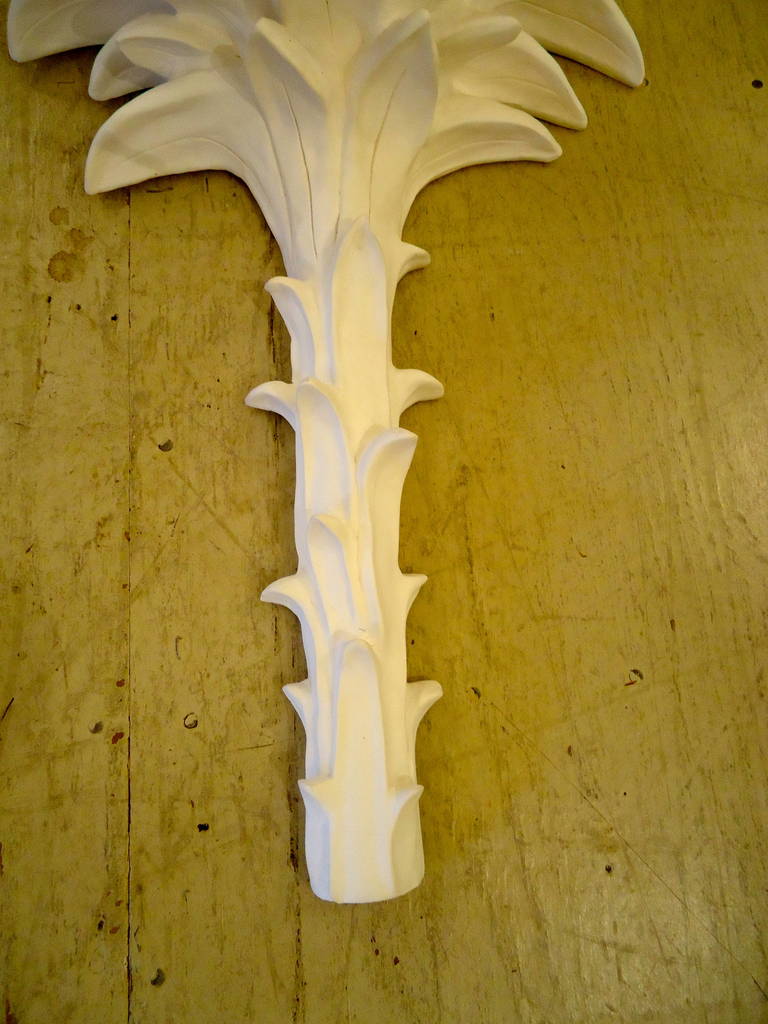 Pair of Fabulous Serge Roche Style Plaster Sconces In Excellent Condition In Hopewell, NJ