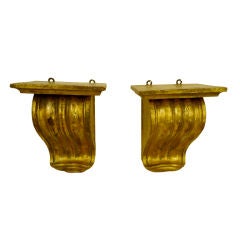 Antique Gilded Wall Sconces Brackets