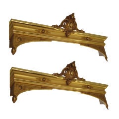 Pair of Antique Gilt Valances