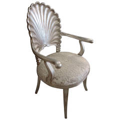 Silverleaf Shell Motif Chair, 1990s