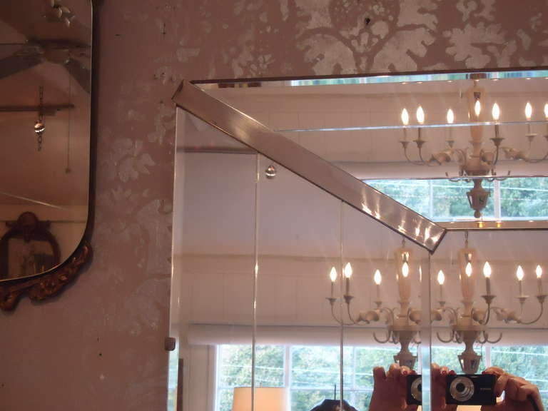 Late 20th Century Gigantic Art Deco Vintage Mirror