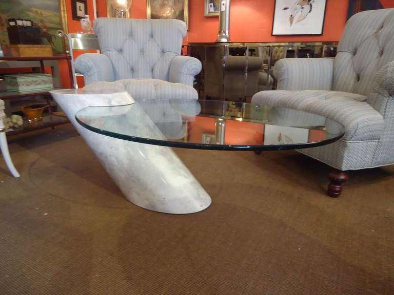 marble and glass coffee table