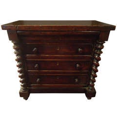 Antique Federal Mahogany Miniature Chest of Drawers