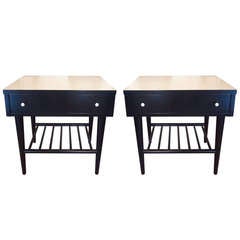 Pair of Laquered American of Martinsville Side Tables Pair of Laquered American of Martinsville Side Tables