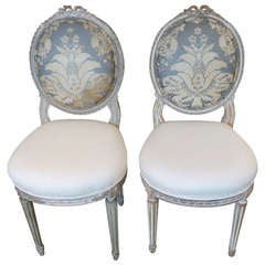 Lovely French Antique Sidechairs 1