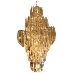 Fabulous and Huge Multi Tier Lucite Chandelier