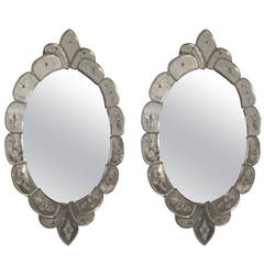 Pair of Pretty Antique Venetian Mirrors