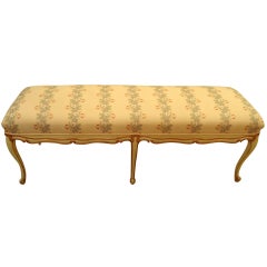 Long French Style Upholstered Bench