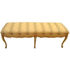 Long French Style Upholstered Bench 12