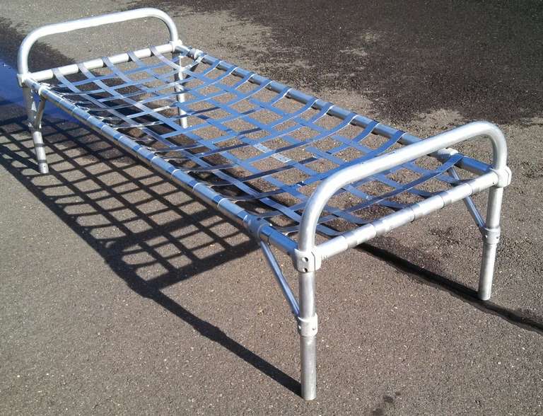 Vintage Stainless Steel Single Bed