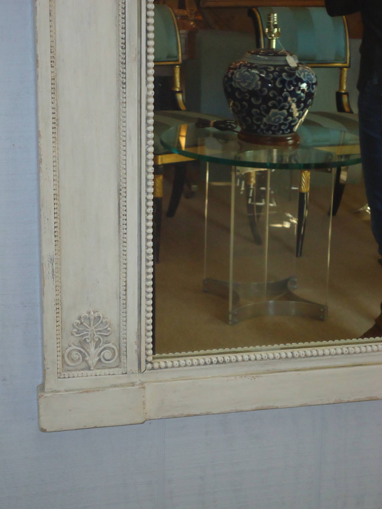 20th Century Romantic Directoire French Trumeau Mirror