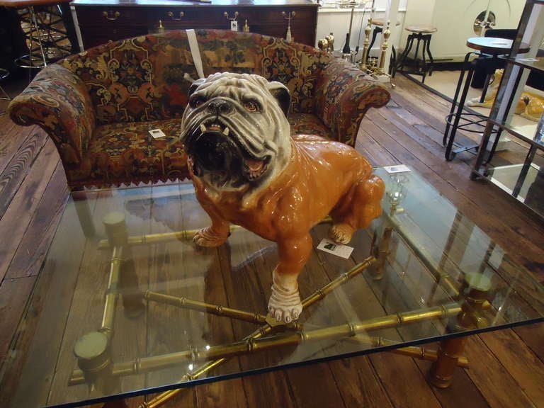 Heavy terracotta pup from Italy