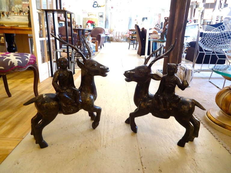 Pair of Impressive Chinese Bronzes