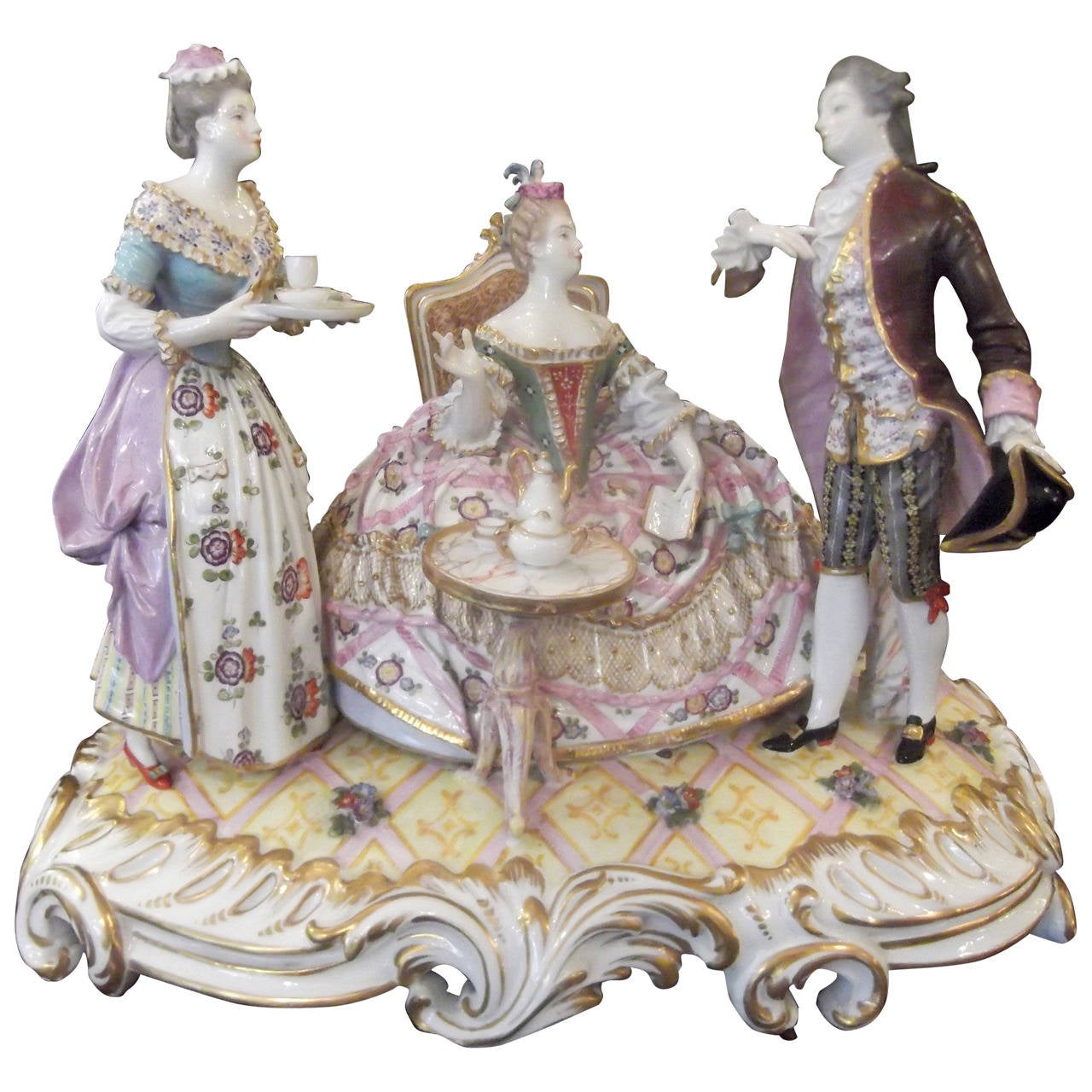 Fine Antique German Porcelain Figural Grouping at 1stdibs