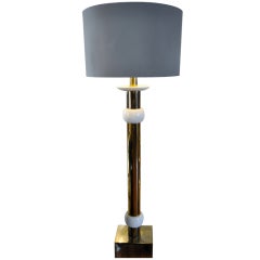 Brass and Porcelain Mid Century Floor Lamp by Laurel Co.