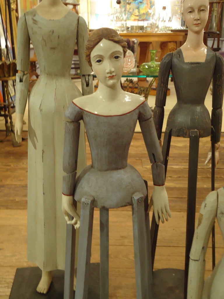 Folk Art Collection of French Mannequin Sculptures