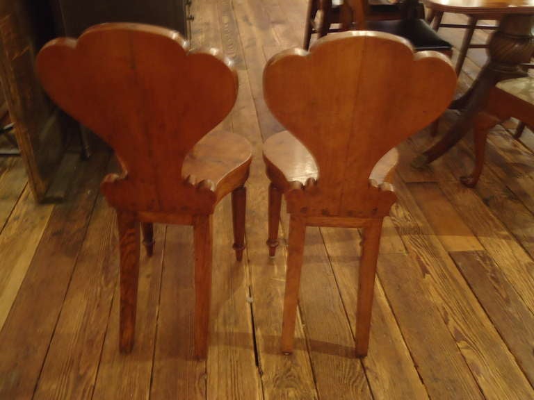 Wood Very Elegant Regency Hall Chairs