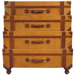 Vintage Stacked Suitcase Chest of Drawers