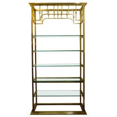 Maison Jansen Midcentury Brass Etagere