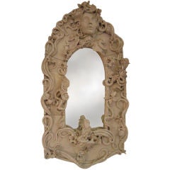 Vintage Italian ceramic mirror
