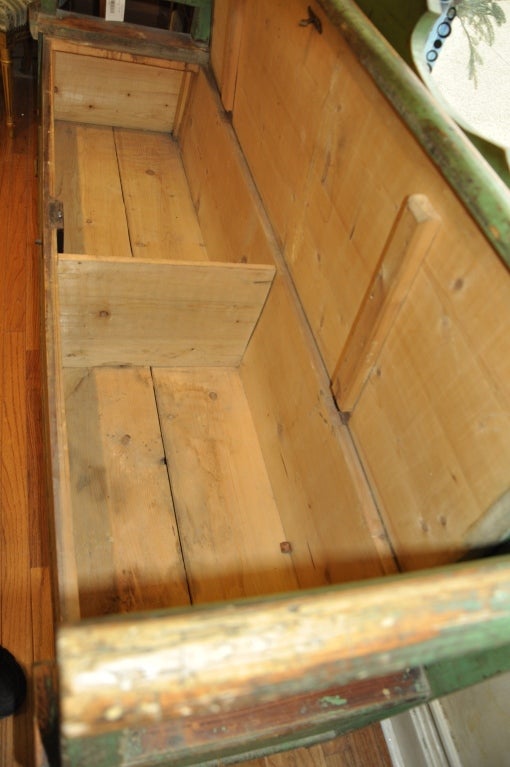 19th Century French Wooden Bench or Trunk 2