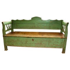 19th Century French Wooden Bench or Trunk