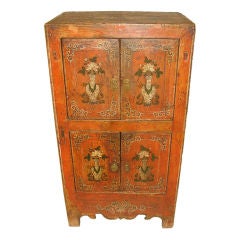 Antique Tall Mongolian Cabinet